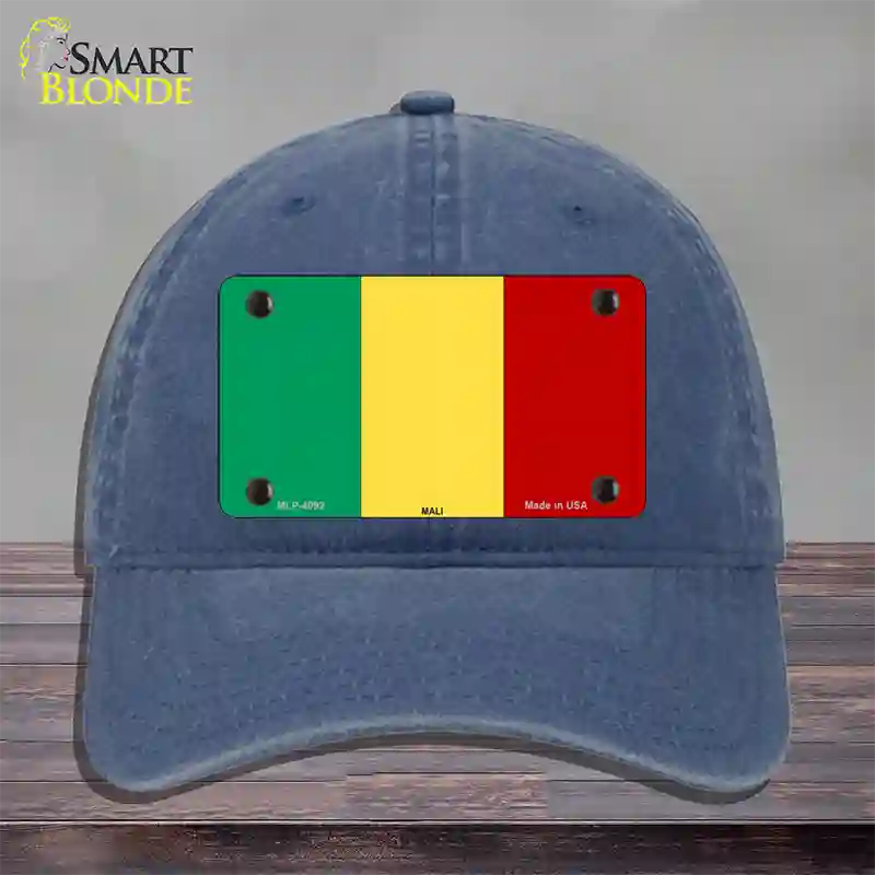 Mali Flag Novelty License Plate Hat Unconstructed Cotton / Navy