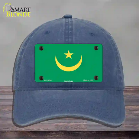 Mauritania Flag Novelty License Plate Hat Unconstructed Cotton / Navy