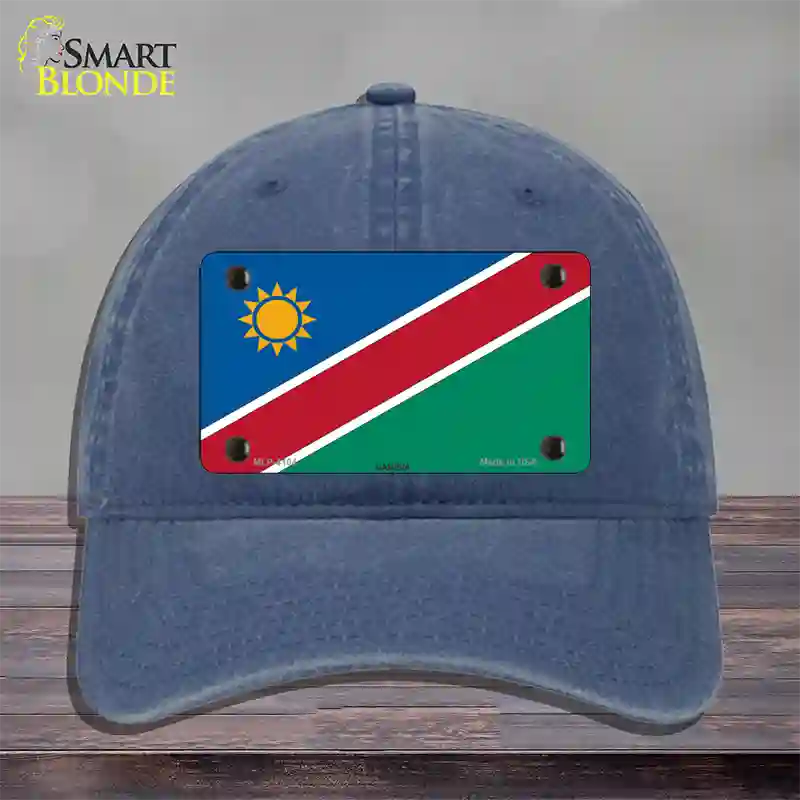 Namibia Flag Novelty License Plate Hat Unconstructed Cotton / Navy