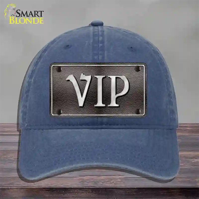 VIP Novelty License Plate Hat Unconstructed Cotton / Navy