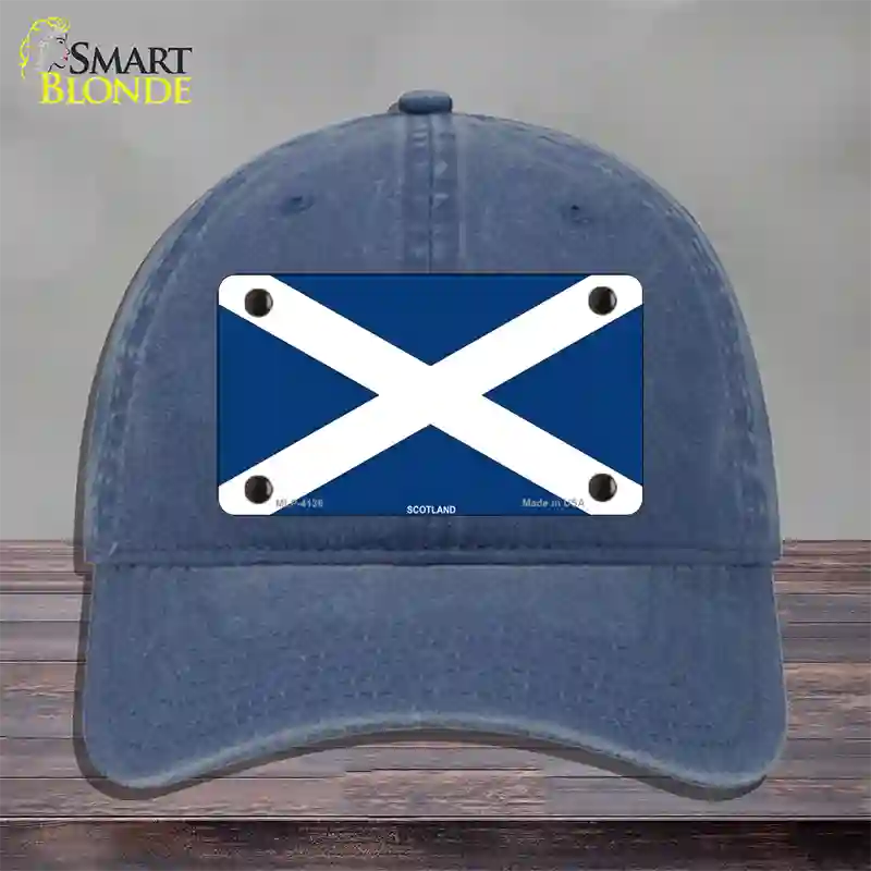 Scotland Flag Novelty License Plate Hat Unconstructed Cotton / Navy