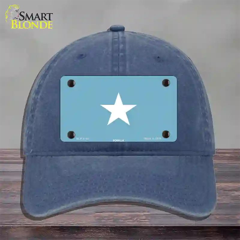 Somalia Flag Novelty License Plate Hat Unconstructed Cotton / Navy