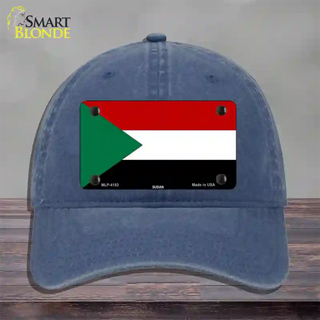 Sudan Flag Novelty License Plate Hat Unconstructed Cotton / Navy