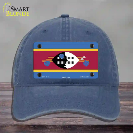 Swaziland Flag Novelty License Plate Hat Unconstructed Cotton / Navy