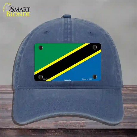 Tanzania Flag Novelty License Plate Hat Unconstructed Cotton / Navy