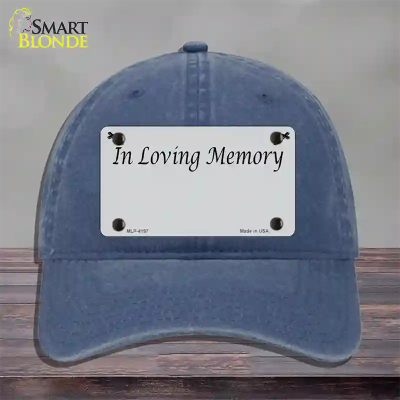 In Loving Memory Gray Novelty License Plate Hat Unconstructed Cotton / Navy