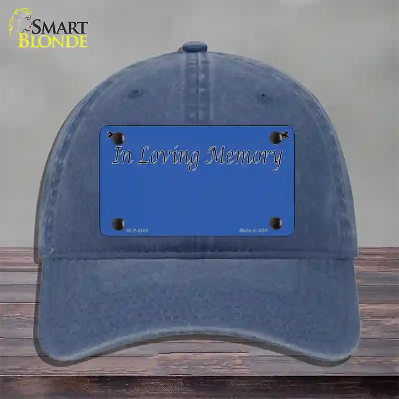 In Loving Memory Blue Novelty License Plate Hat Unconstructed Cotton / Navy