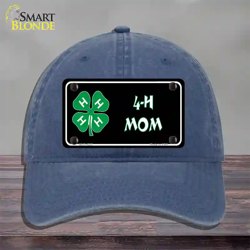 4-H Mom Novelty License Plate Hat Unconstructed Cotton / Navy