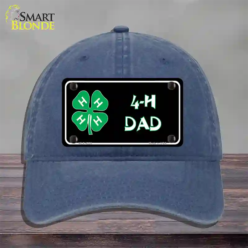 4-H Dad Novelty License Plate Hat Unconstructed Cotton / Navy