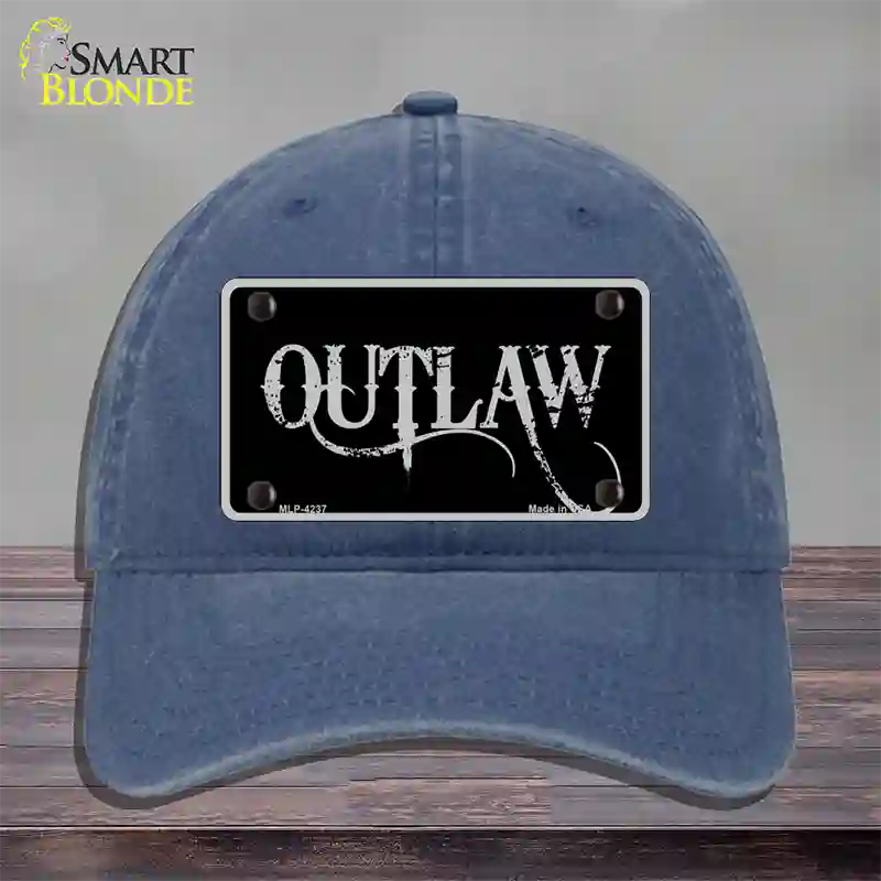 Outlaw Novelty License Plate Hat Unconstructed Cotton / Navy