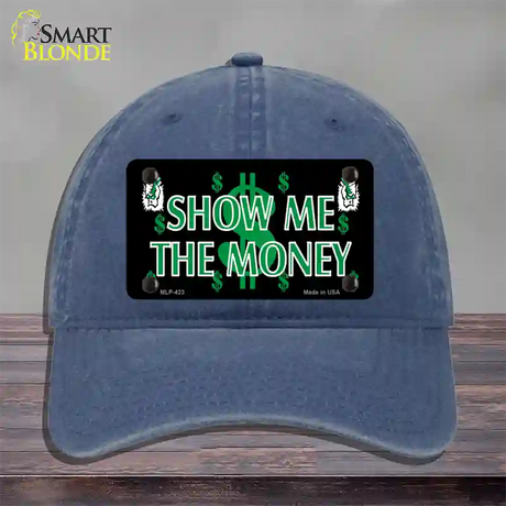 Show Me The Money Novelty License Plate Hat Unconstructed Cotton / Navy