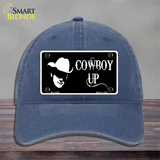 Cowboy Up License Novelty License Plate Hat Unconstructed Cotton / Navy