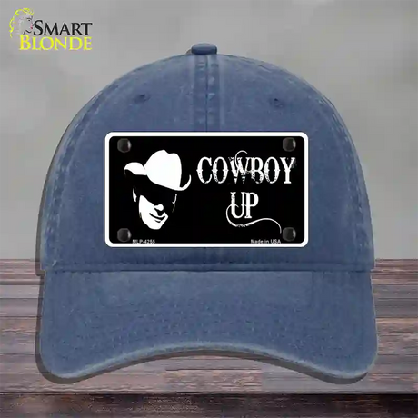 Cowboy Up License Novelty License Plate Hat Unconstructed Cotton / Navy