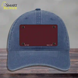 Burgundy Novelty License Plate Hat Unconstructed Cotton / Navy