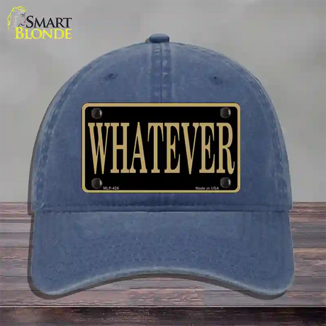 Whatever Novelty License Plate Hat Unconstructed Cotton / Navy