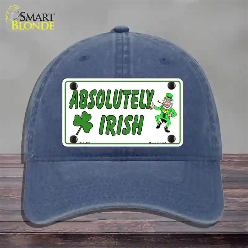 Absolutely Irish Novelty License Plate Hat Unconstructed Cotton / Navy