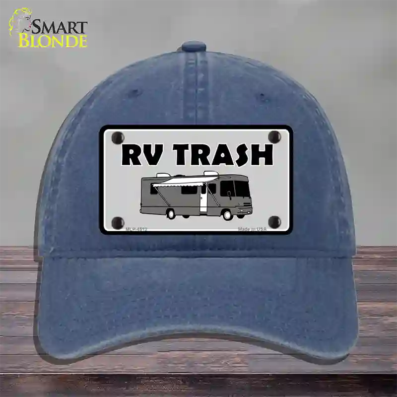 RV Trash Aluminum Automotive Novelty License Plate Hat Unconstructed Cotton / Navy