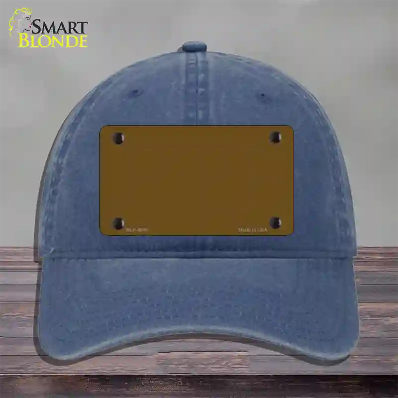 Brown Solid Novelty License Plate Hat Unconstructed Cotton / Navy