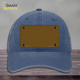 Brown Solid Novelty License Plate Hat Unconstructed Cotton / Navy