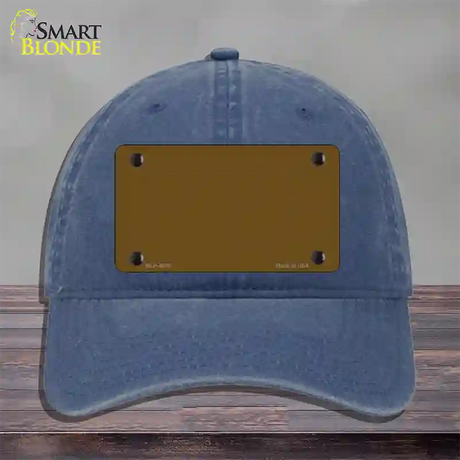 Brown Solid Novelty License Plate Hat Unconstructed Cotton / Navy