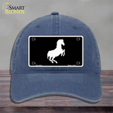 Horse Novelty License Plate Hat Unconstructed Cotton / Navy