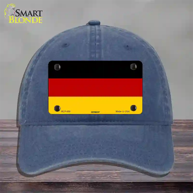 Germany Flag Novelty License Plate Hat Unconstructed Cotton / Navy