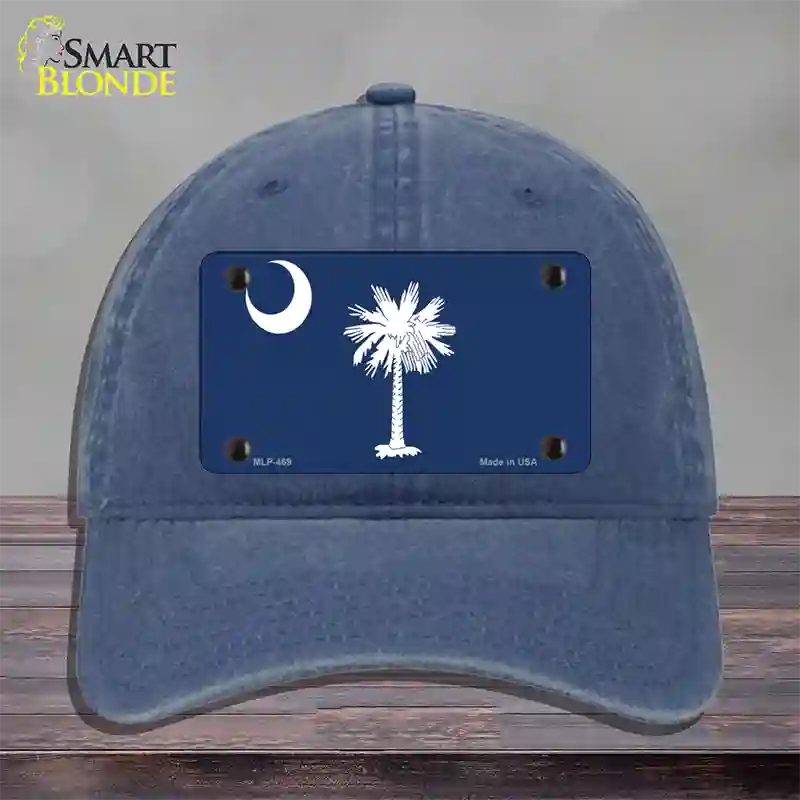 South Carolina State Flag Novelty License Plate Hat Unconstructed Cotton / Navy