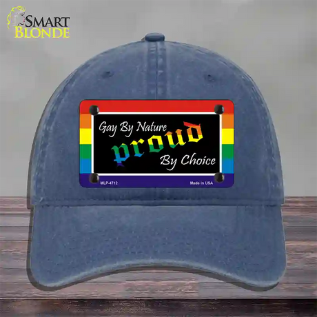 Gay By Nature Novelty License Plate Hat Unconstructed Cotton / Navy