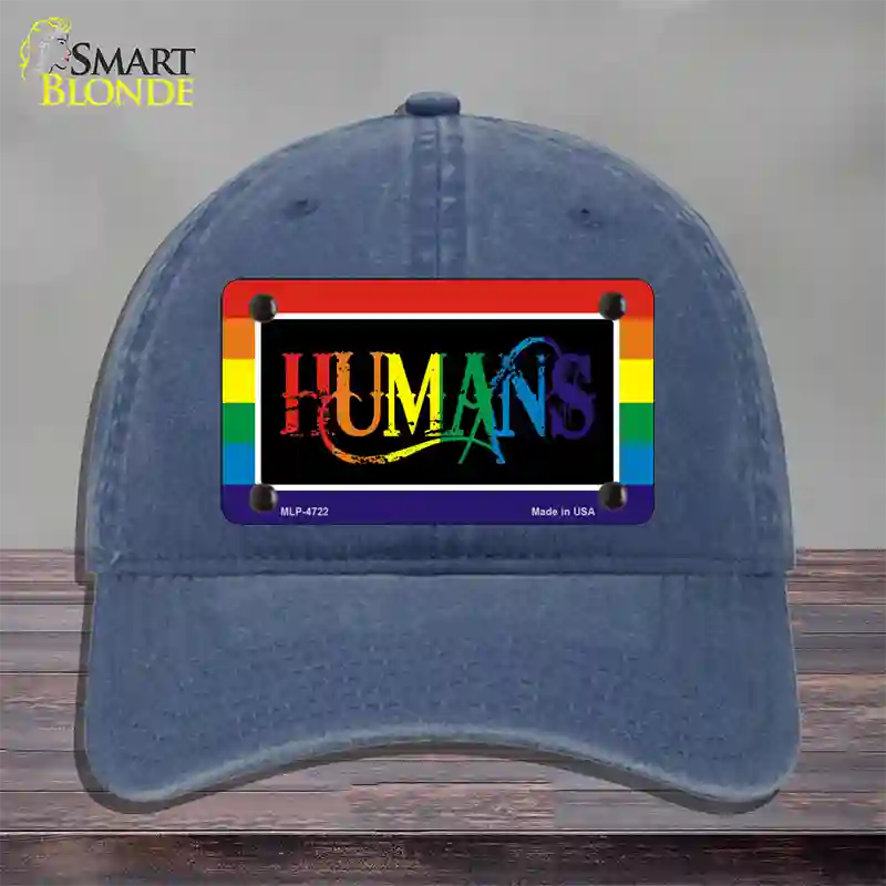 Humans Novelty License Plate Hat Unconstructed Cotton / Navy