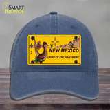 Roadrunner New Mexico Novelty License Plate Hat Unconstructed Cotton / Navy