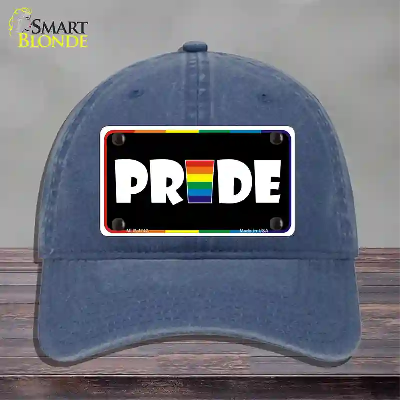 Pride Novelty License Plate Hat Unconstructed Cotton / Navy