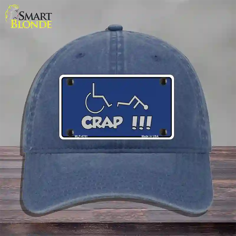 Handicap Crap Logo Novelty License Plate Hat Unconstructed Cotton / Navy