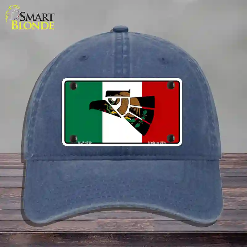 Made In Mexico Flag Novelty License Plate Hat Unconstructed Cotton / Navy