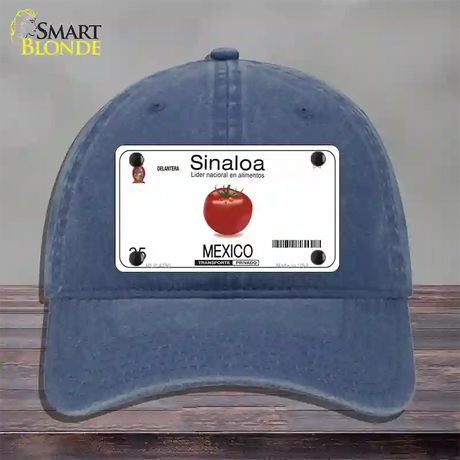 Sinaloa Mexico Novelty License Plate Hat Unconstructed Cotton / Navy