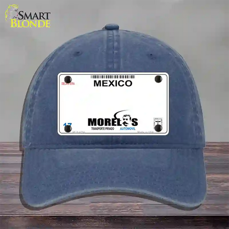 Morelos Mexico Novelty License Plate Hat Unconstructed Cotton / Navy