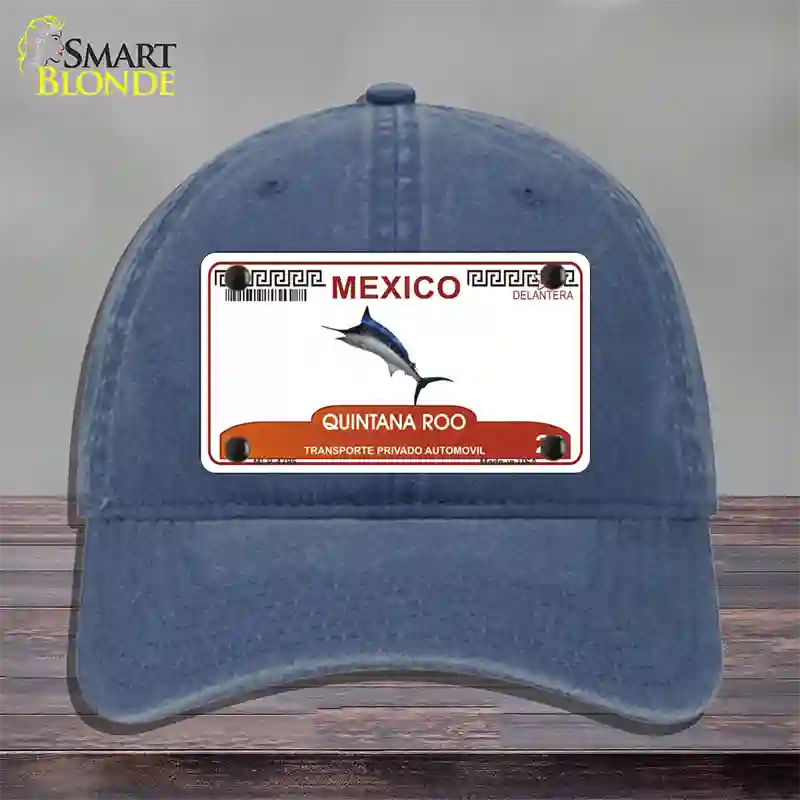 Quintana Roo Mexico Novelty License Plate Hat Unconstructed Cotton / Navy