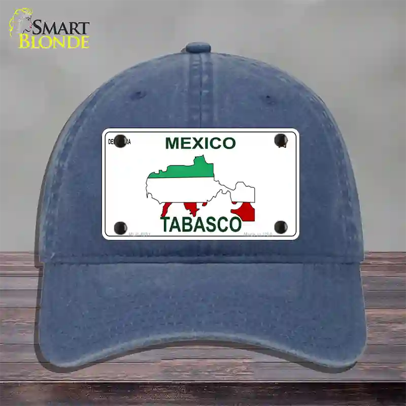 Tabasco Mexico Novelty License Plate Hat Unconstructed Cotton / Navy