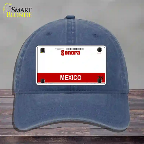 Sonora Mexico Novelty License Plate Hat Unconstructed Cotton / Navy