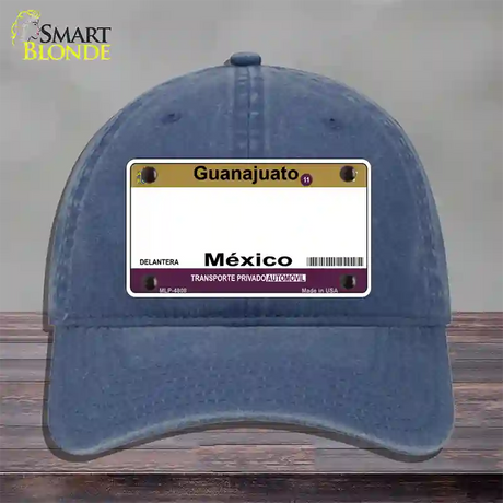 Guanajuato Mexico Blank Novelty License Plate Hat Unconstructed Cotton / Navy