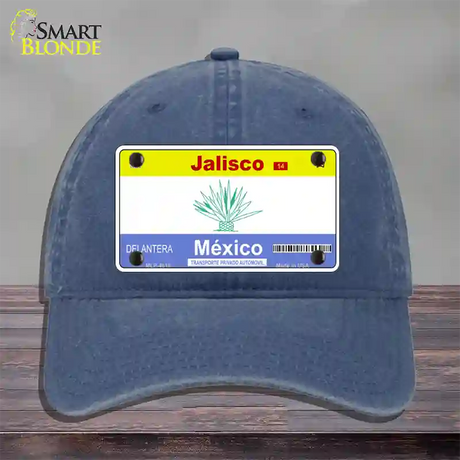 Jalisco Mexico Blank Novelty License Plate Hat Unconstructed Cotton / Navy