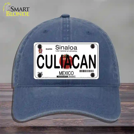 Culiacan Mexico Novelty License Plate Hat Unconstructed Cotton / Navy