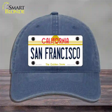 San Francisco California Novelty License Plate Hat Unconstructed Cotton / Navy