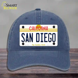 San Diego California Novelty License Plate Hat Unconstructed Cotton / Navy