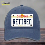 Retired California Novelty License Plate Hat Unconstructed Cotton / Navy