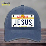 Jesus California Novelty License Plate Hat Unconstructed Cotton / Navy