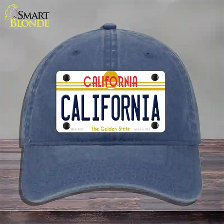 California Novelty License Plate Hat Unconstructed Cotton / Navy