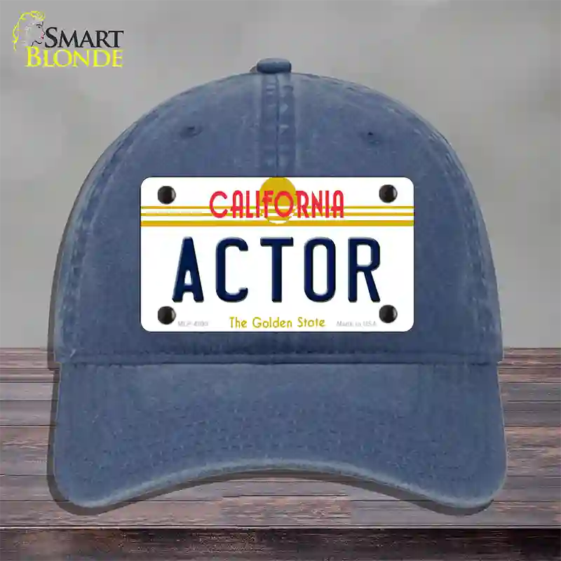 Actor California Novelty License Plate Hat Unconstructed Cotton / Navy