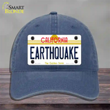 Earthquake California Novelty License Plate Hat Unconstructed Cotton / Navy