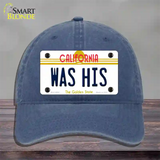 Was His California Novelty License Plate Hat Unconstructed Cotton / Navy