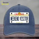 Weekend Vistor California Novelty License Plate Hat Unconstructed Cotton / Navy